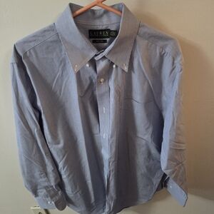 Lauren Ralph Lauren Men’s Blue Pinstripe Dress Shirt
